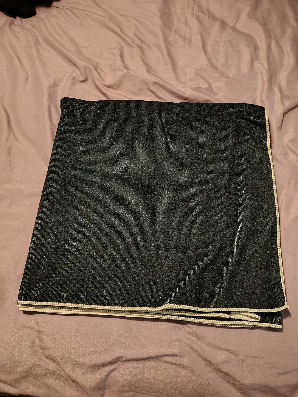 SHEIN Navy Blanket with Gold 'King and Q' Script For Sale!